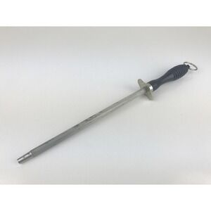 Unbranded Honing Sharpening Steel Rod Knife Sharpener Black Handle Kitchen Tool